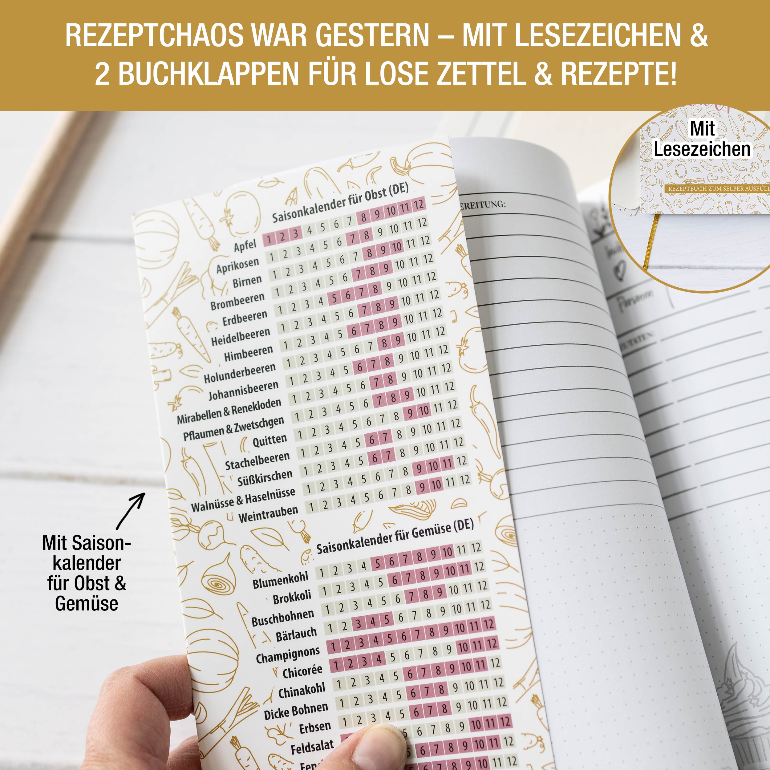 Rezeptbuch "Goldstück" A5