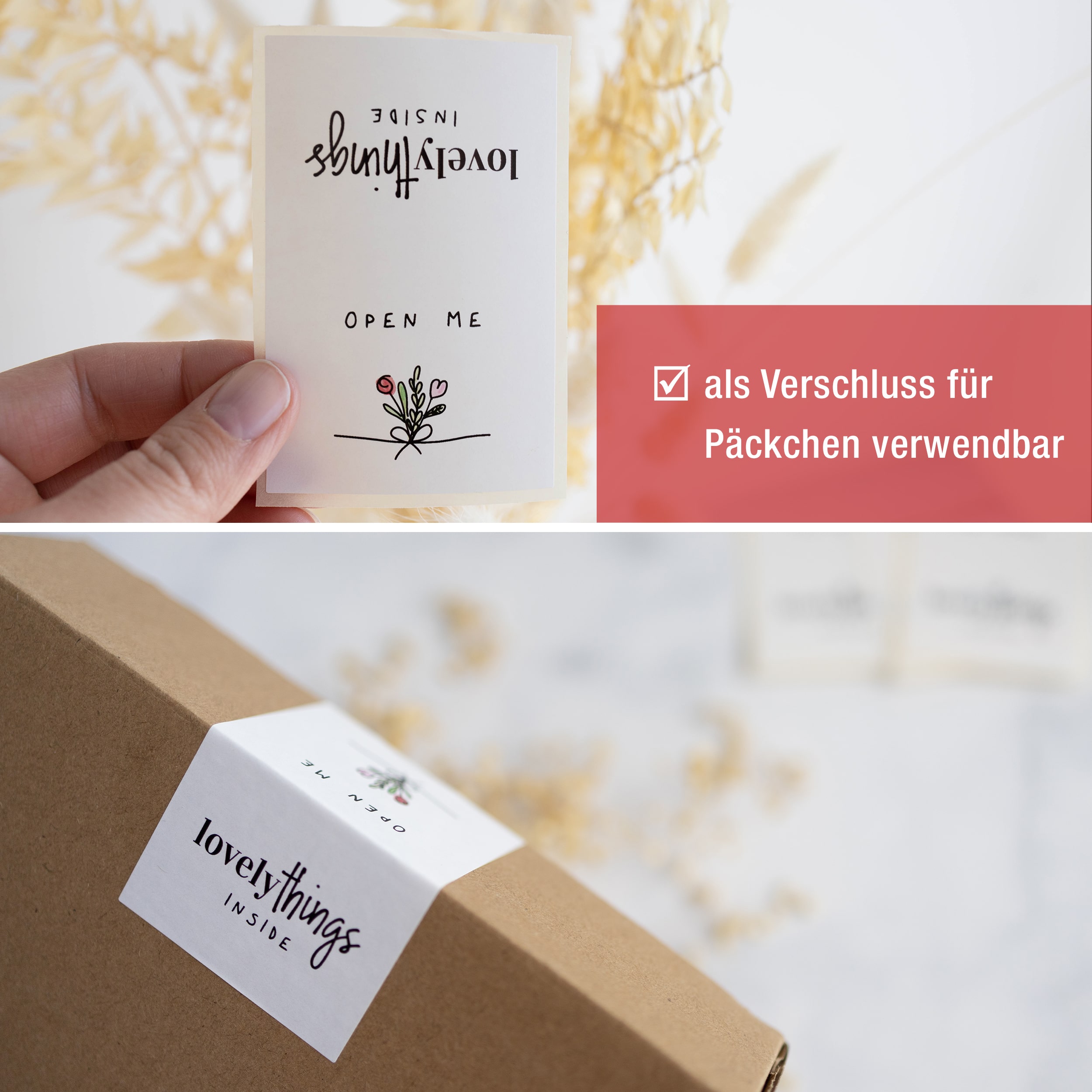 LovelyThings Aufkleber Verpackungsaufkleber 20 Sticker