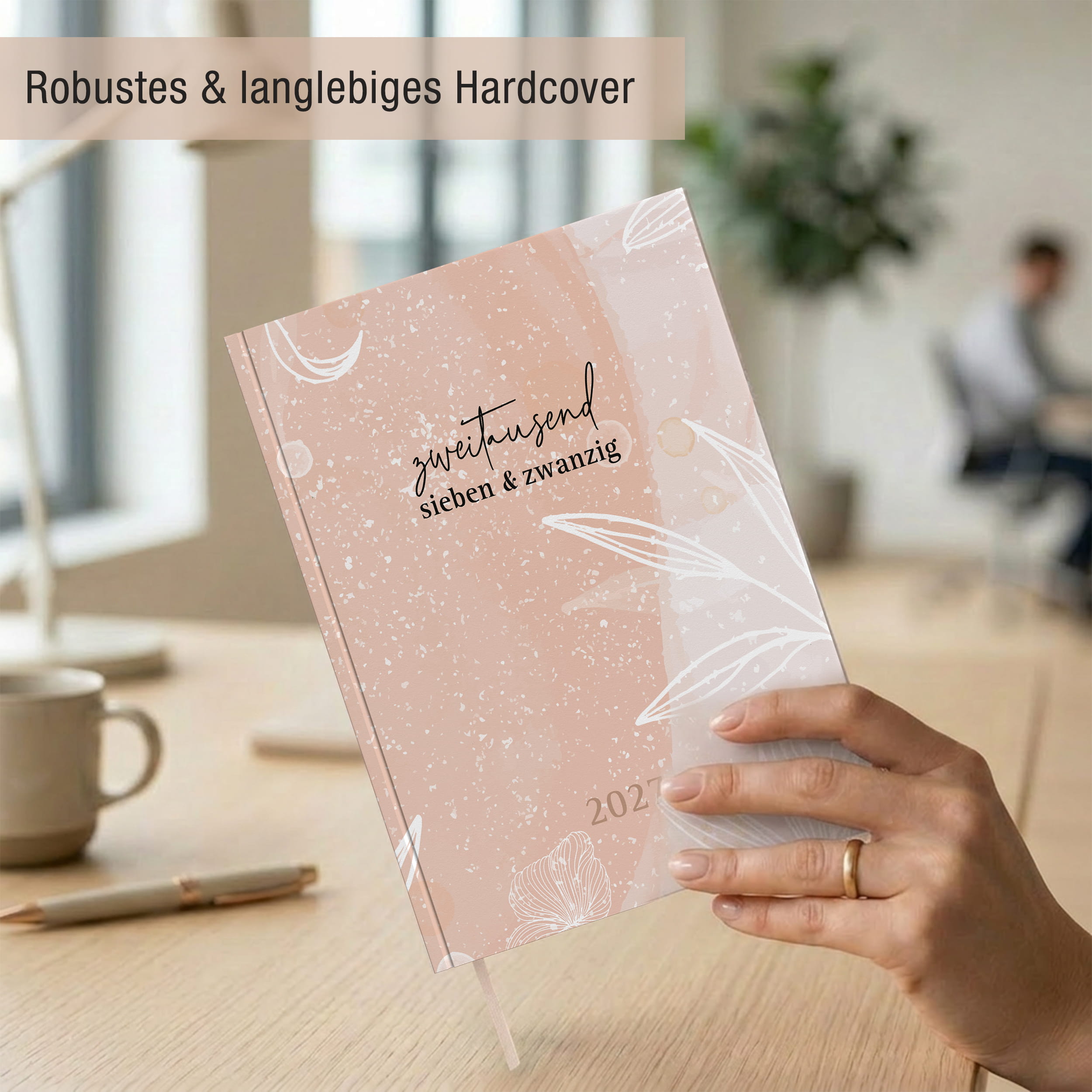 Buchkalender 2027 OptiPlaner Rosé altrosa