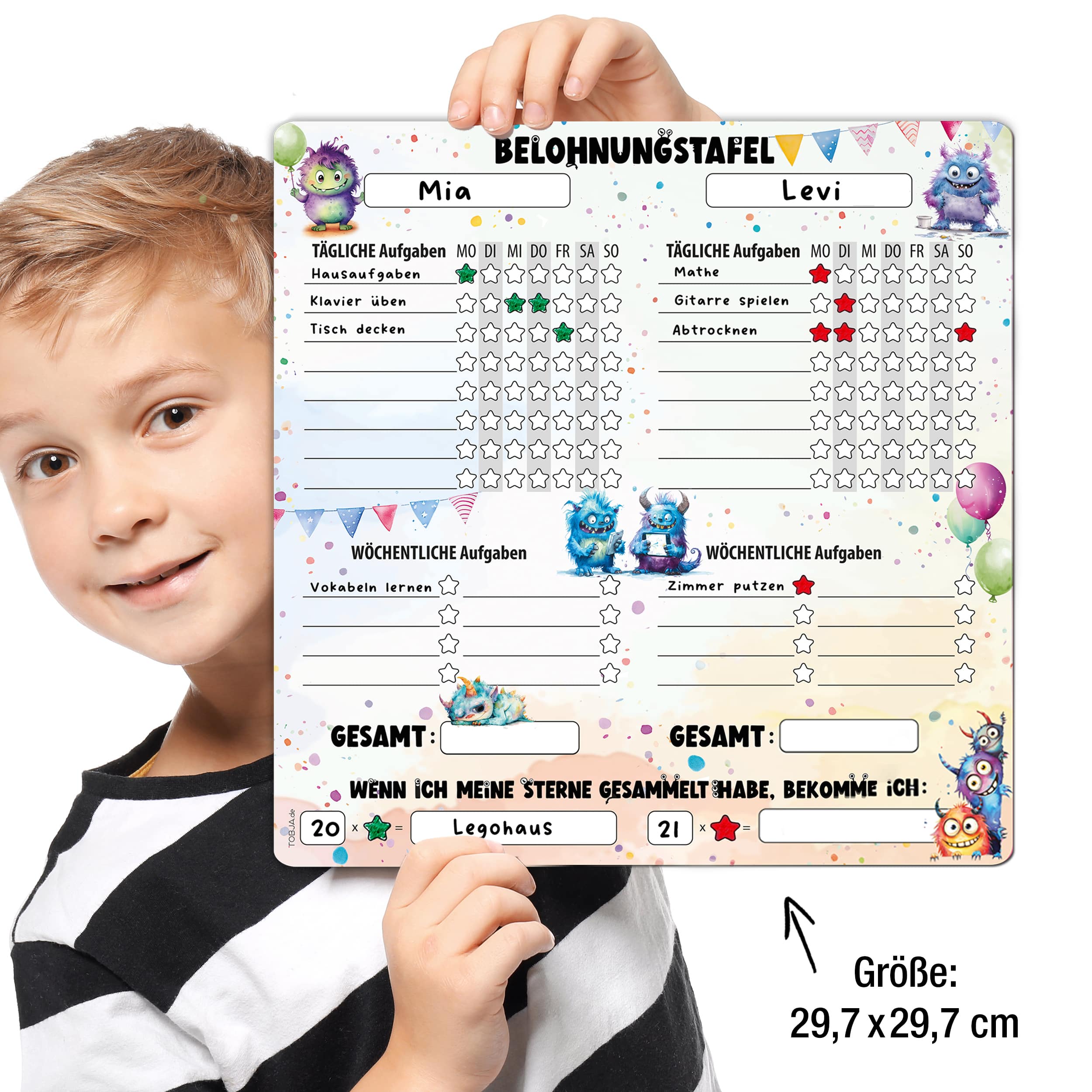 Belohnungstafel für zwei, Monster magnetisch