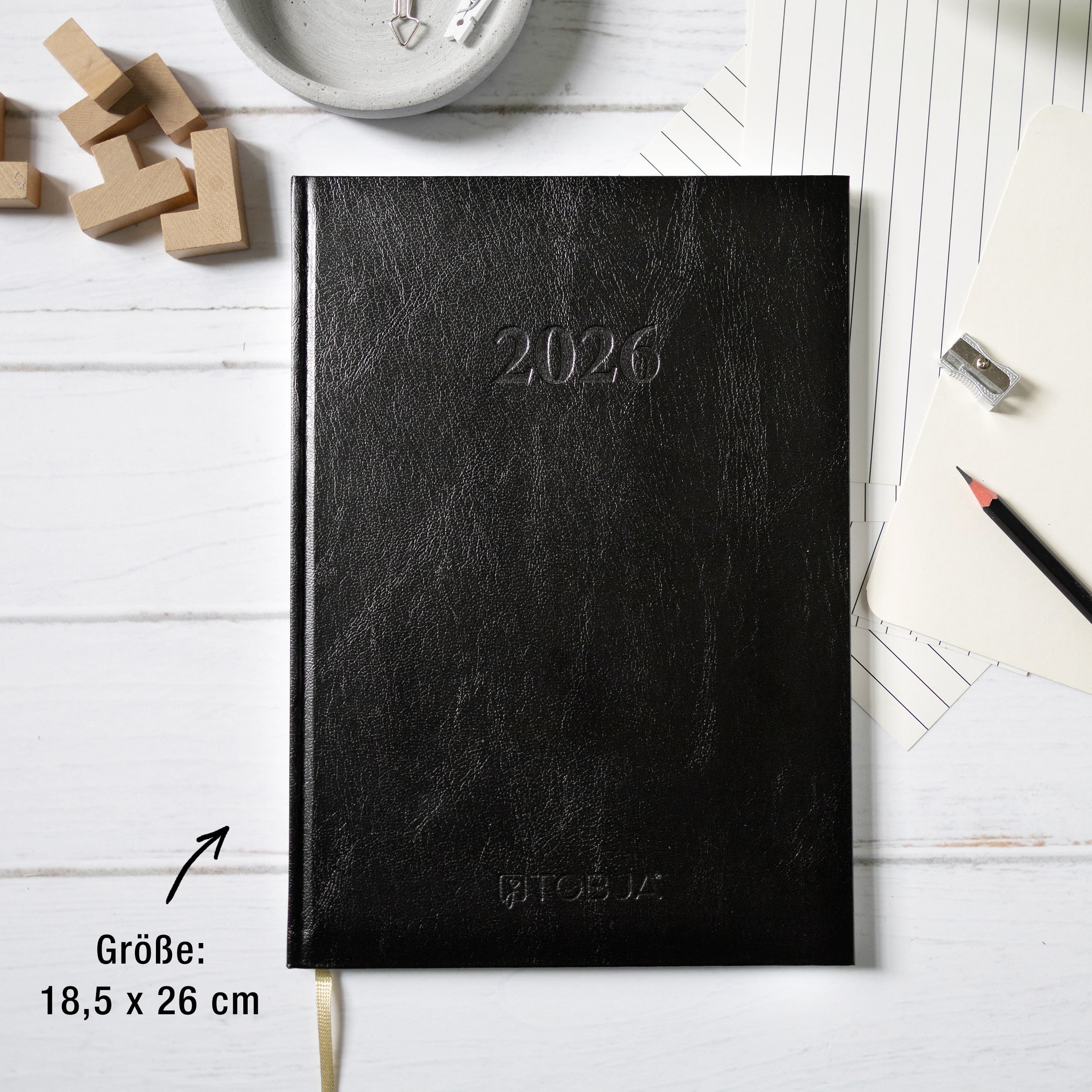 Buchkalender 2026, große Schrift