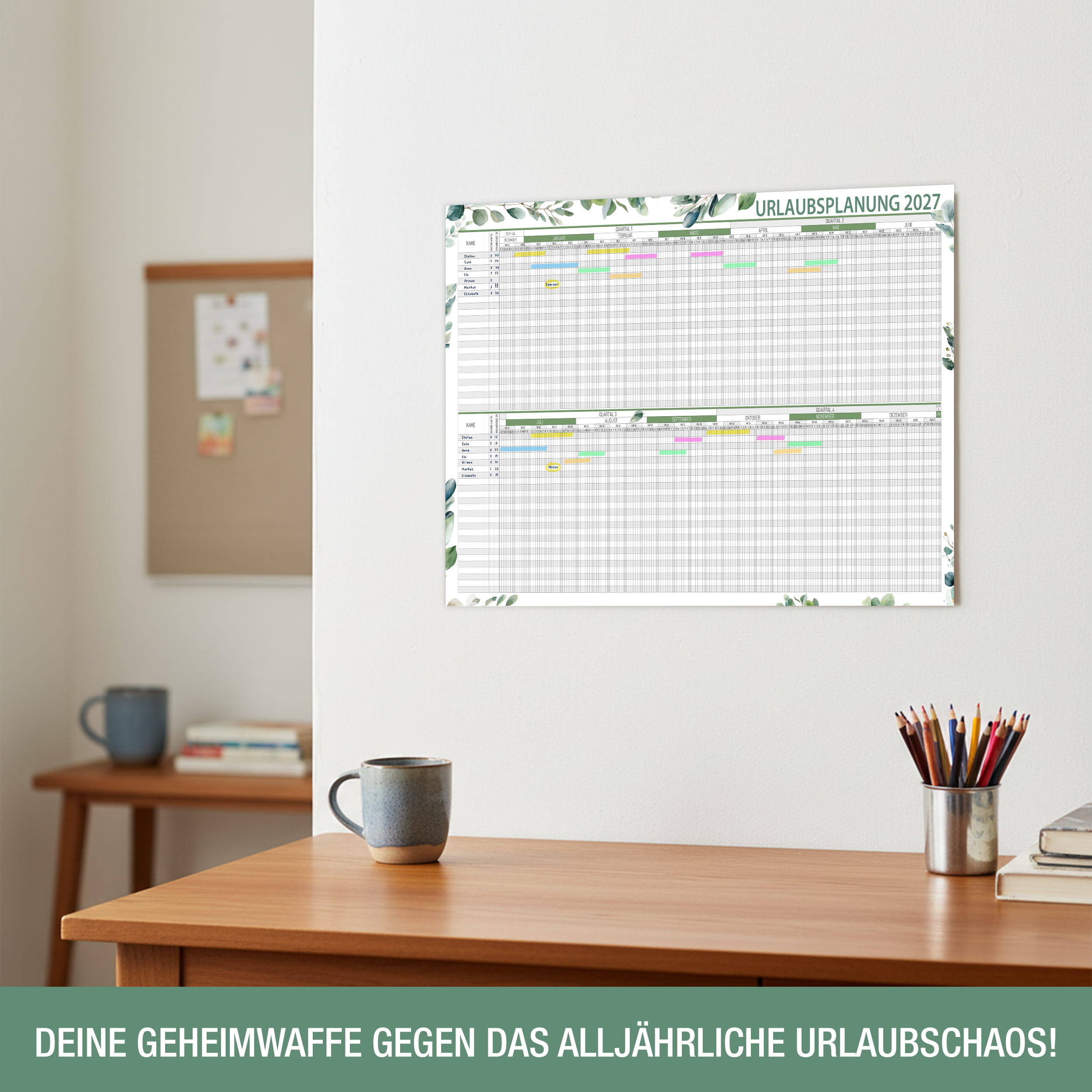 Urlaubsplaner 2027 Eukalyptus A2