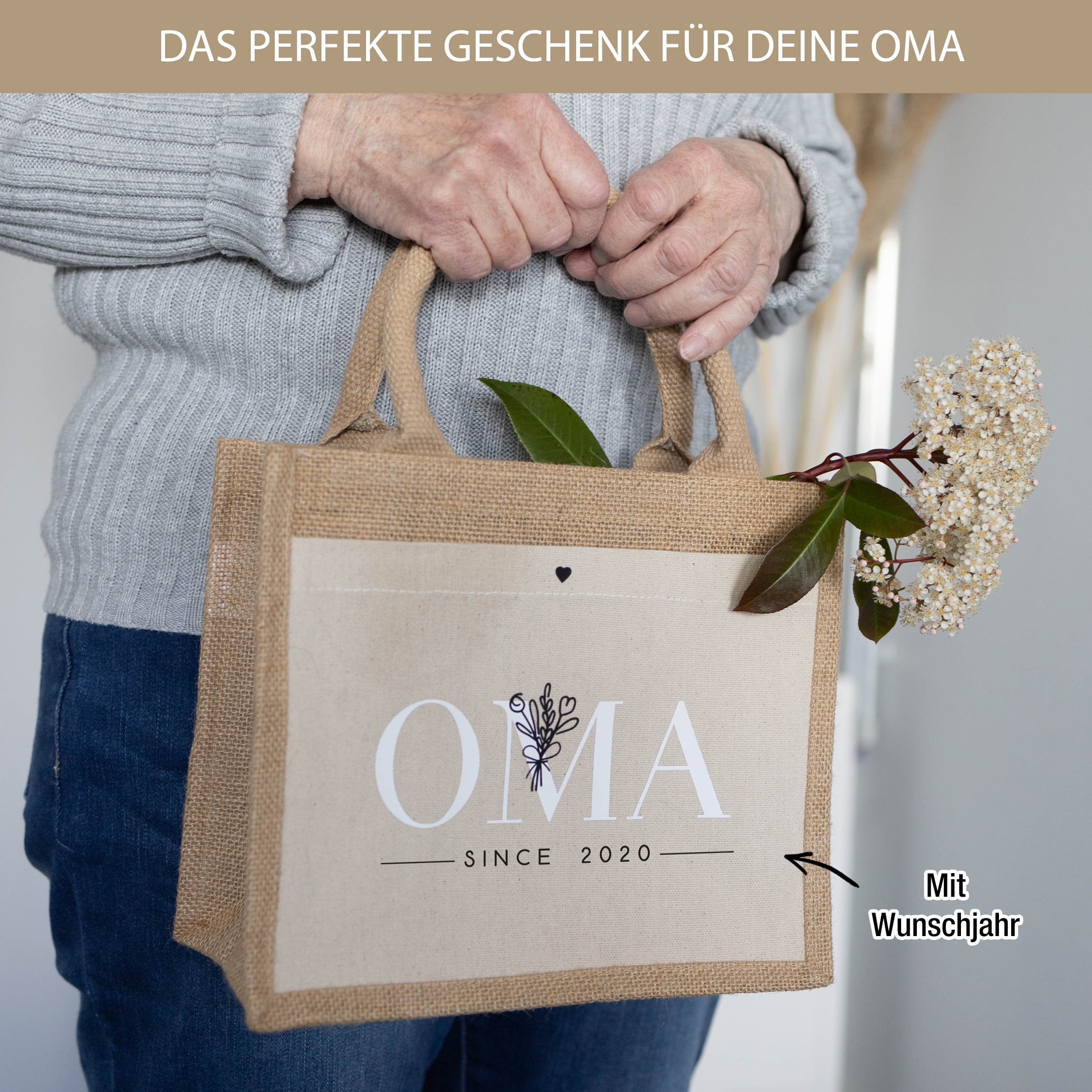 Personalisierte Jutetasche "OMA"