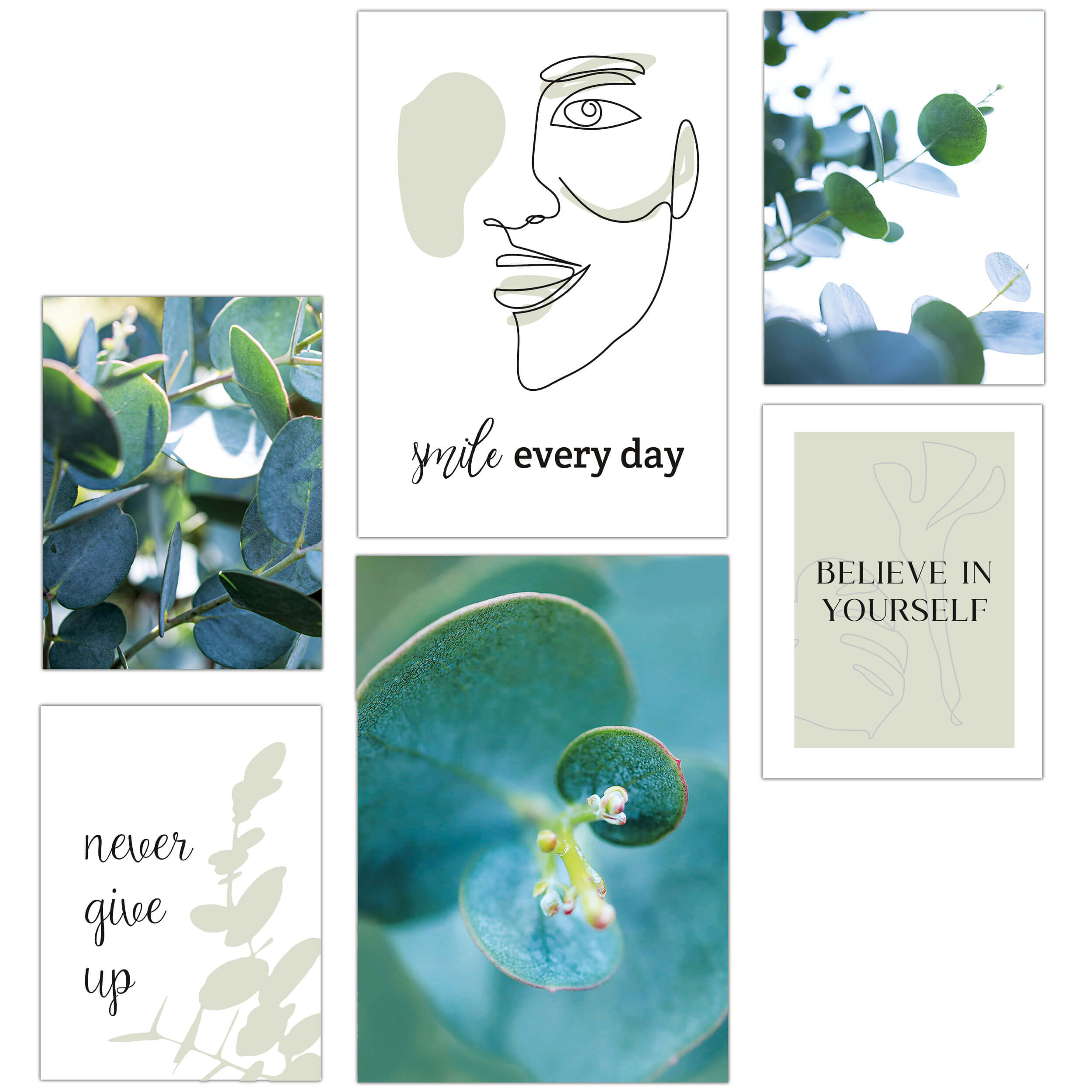 Eukalyptus Love 6er Poster Set