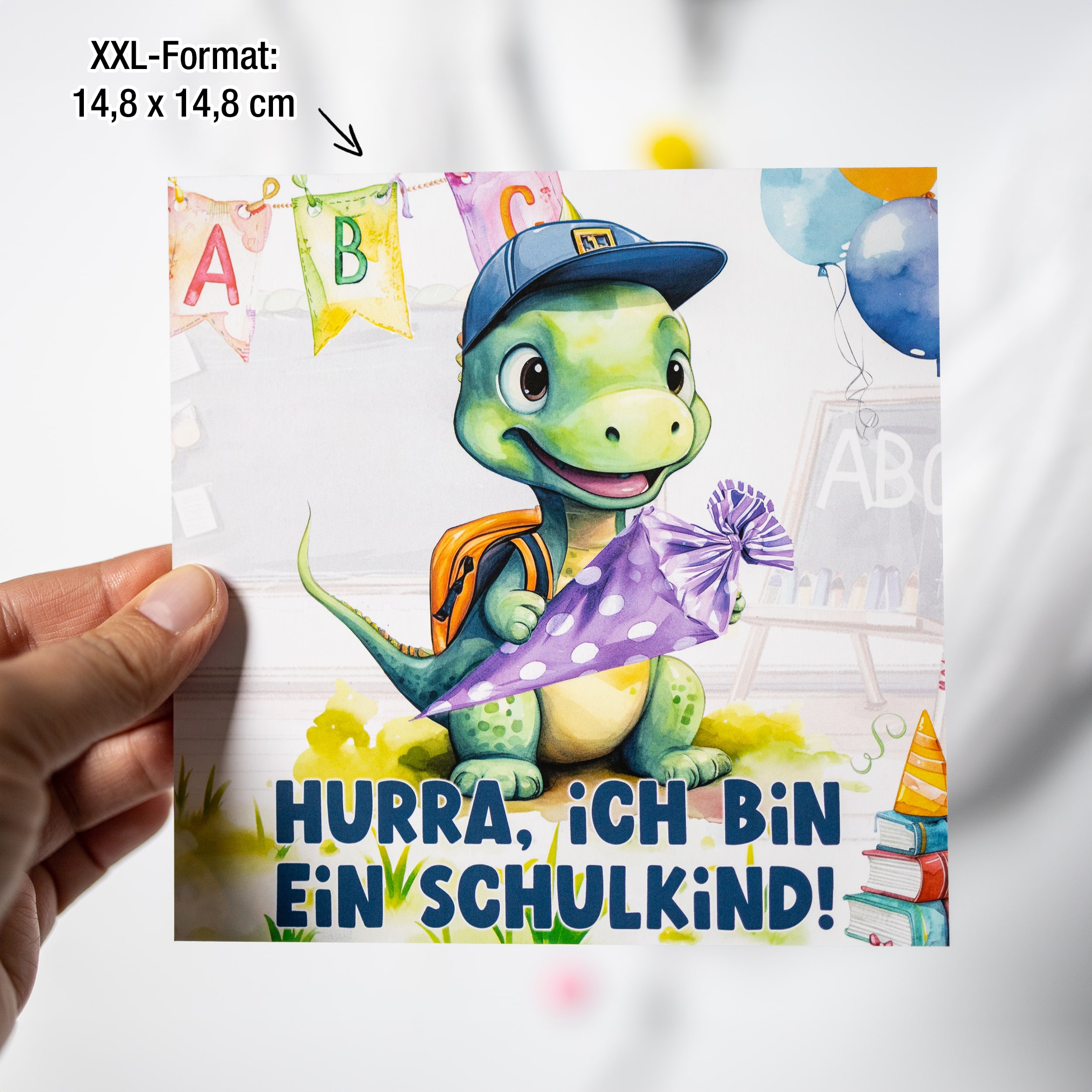 Einladungskarten Einschulung "Dino"