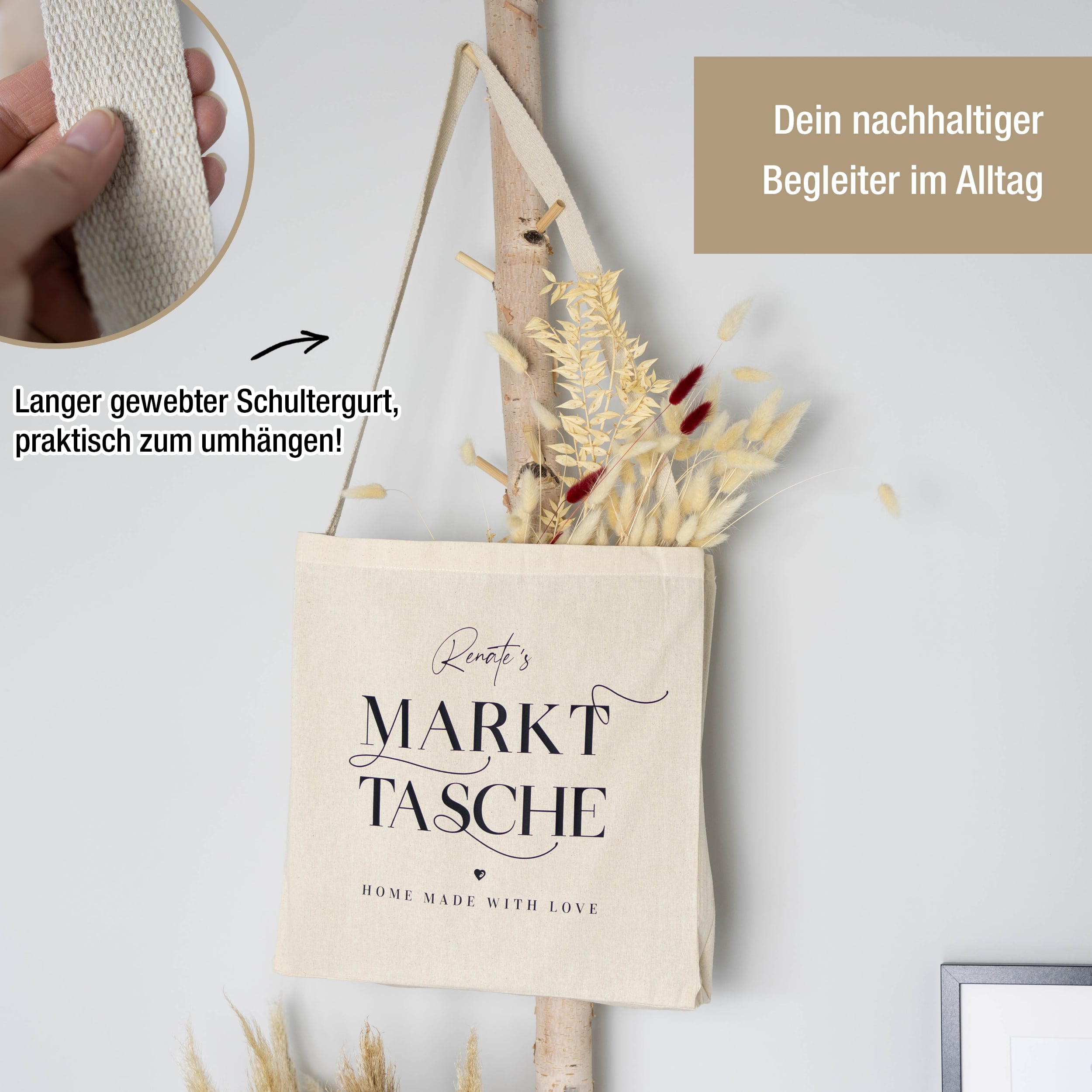 Markttasche Deluxe: Personalisierbar & umweltfreundlich