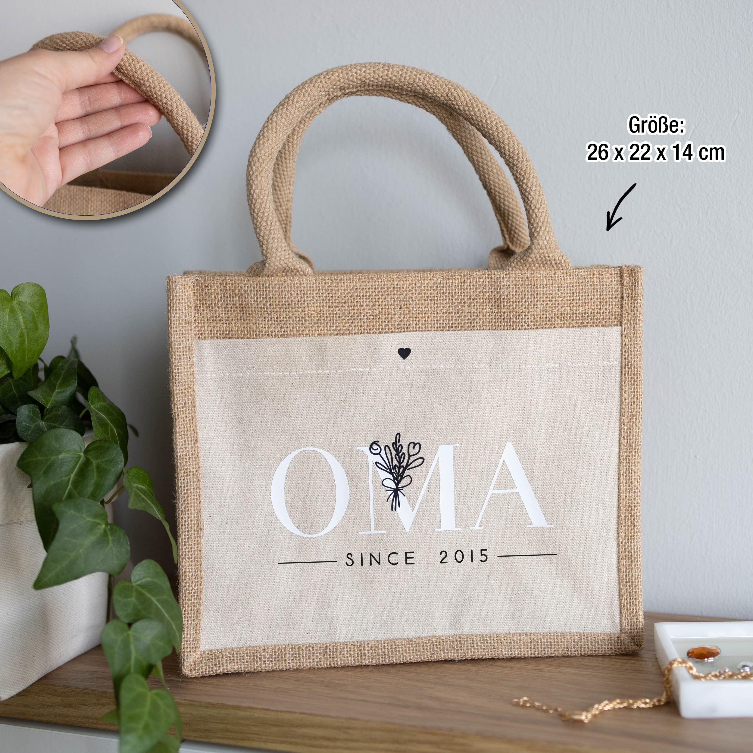 Personalisierte Jutetasche "OMA"