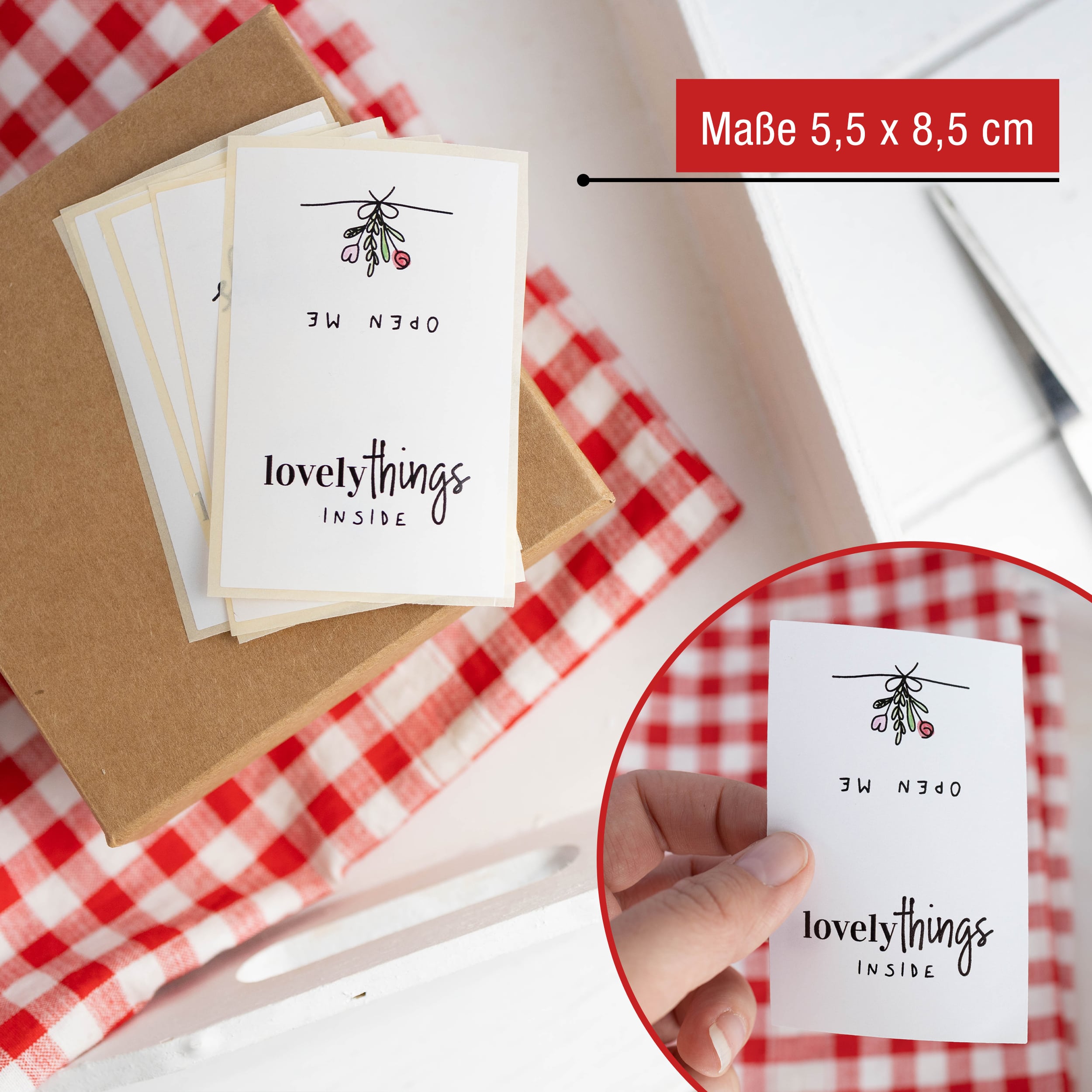 LovelyThings Aufkleber Verpackungsaufkleber 20 Sticker