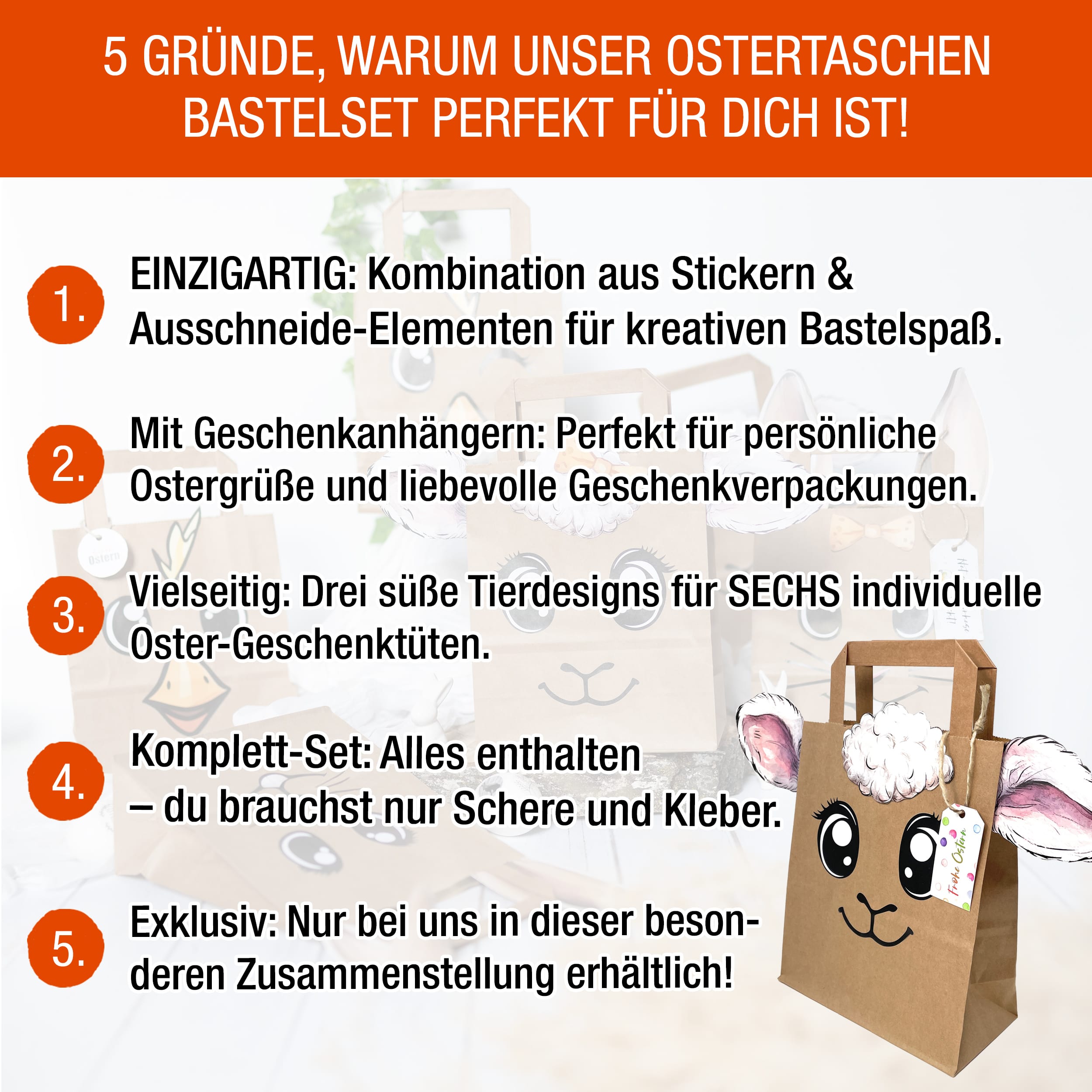 DIY Ostertaschen – Kreatives Bastelset für Oster-Geschenke