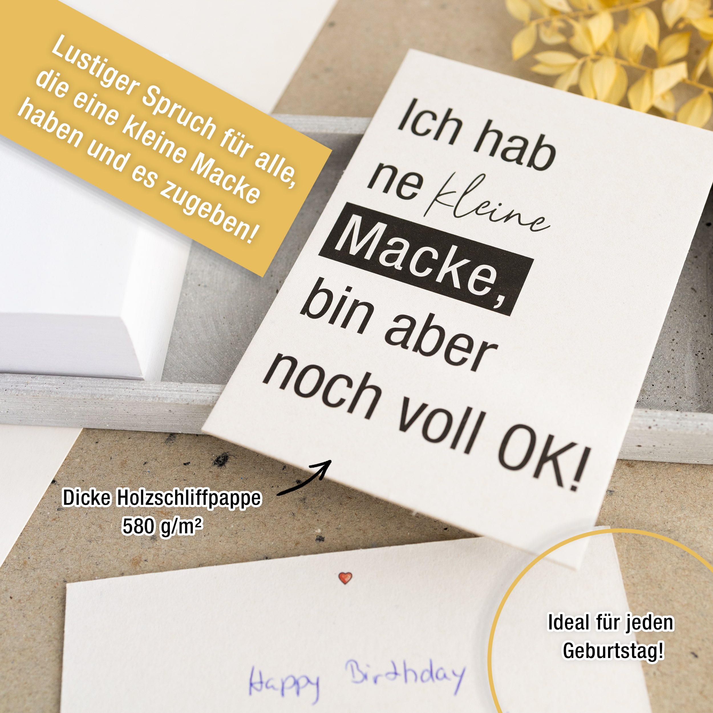 Postkarte "Ich hab ne kleine Macke" 1 Karte