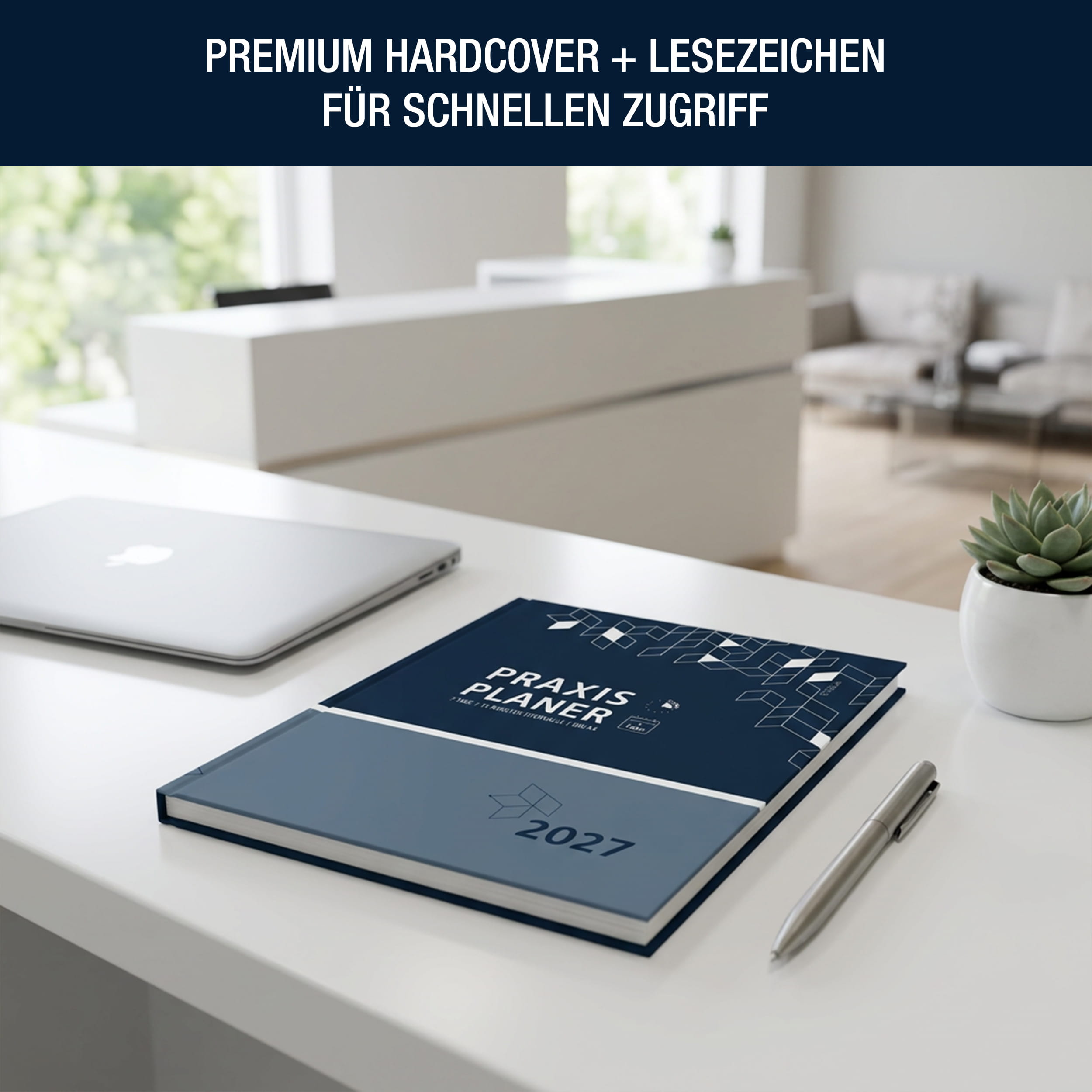 Praxisplaner 2027 A4 Navy Arztpraxis Hardcover