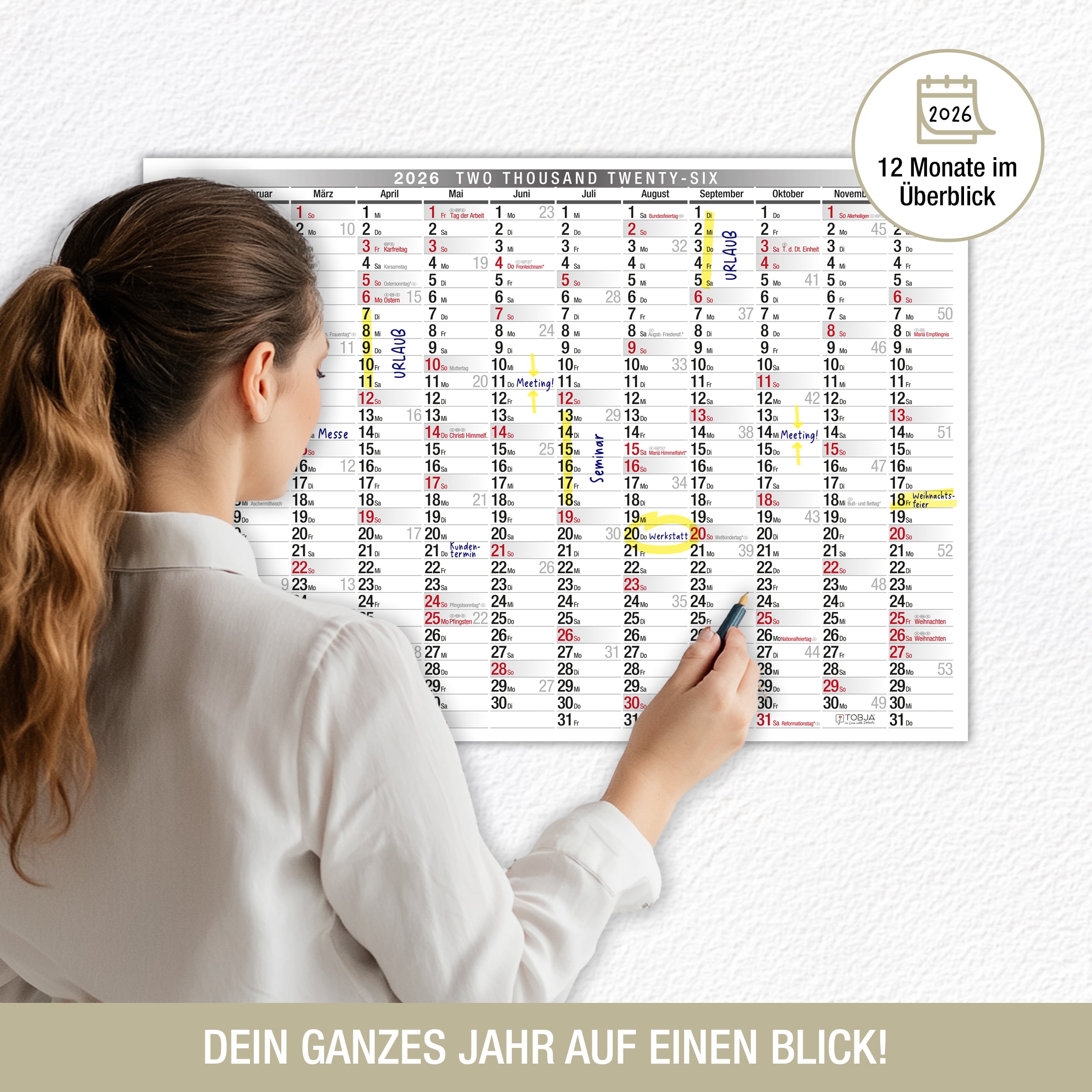Wandkalender A3 2026