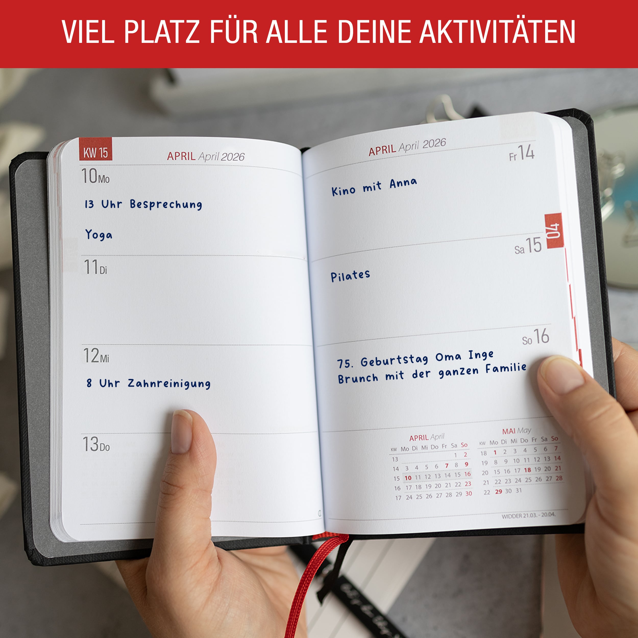 Taschenkalender 2026 A6 "Black Success"