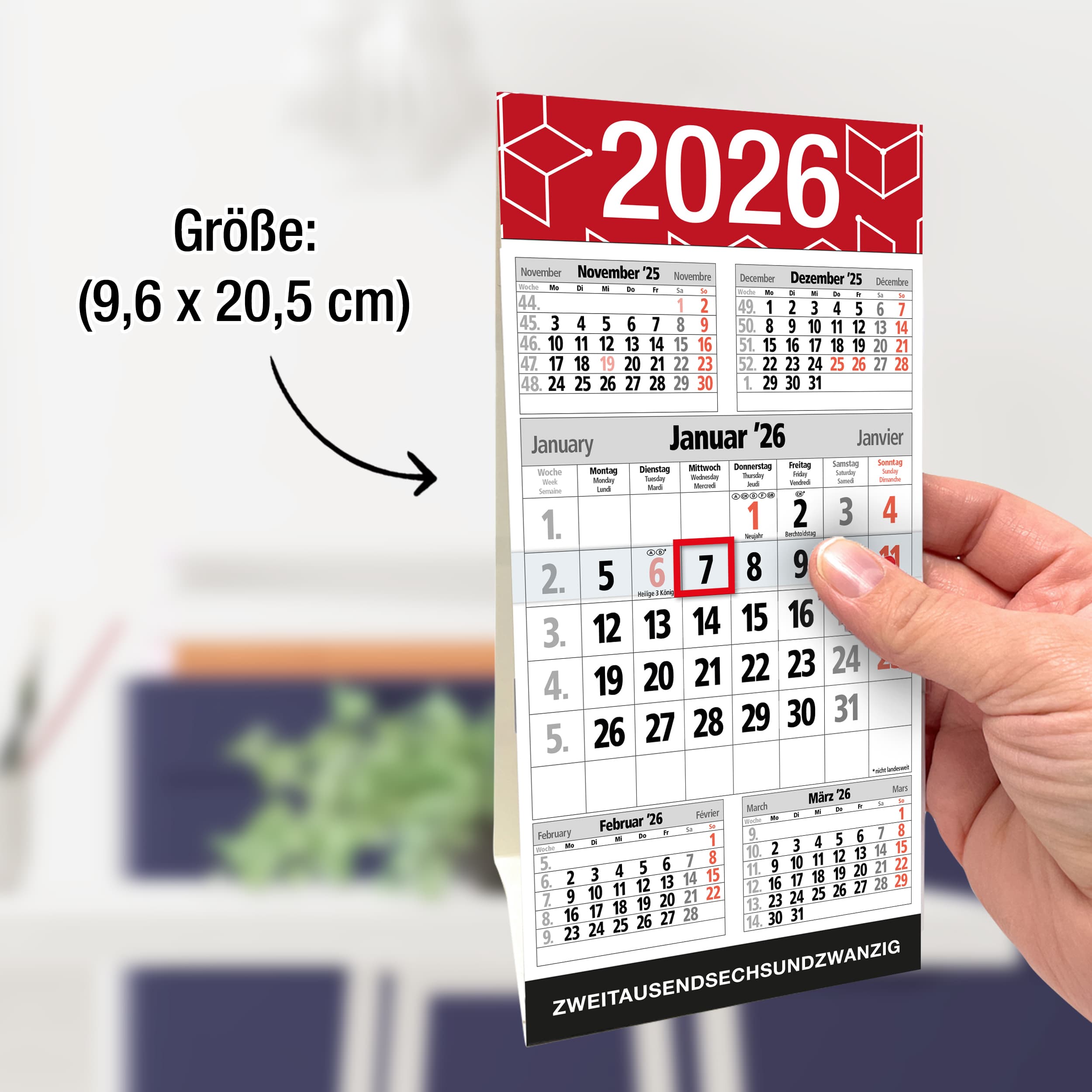 Tischkalender 2026 zum Aufstellen