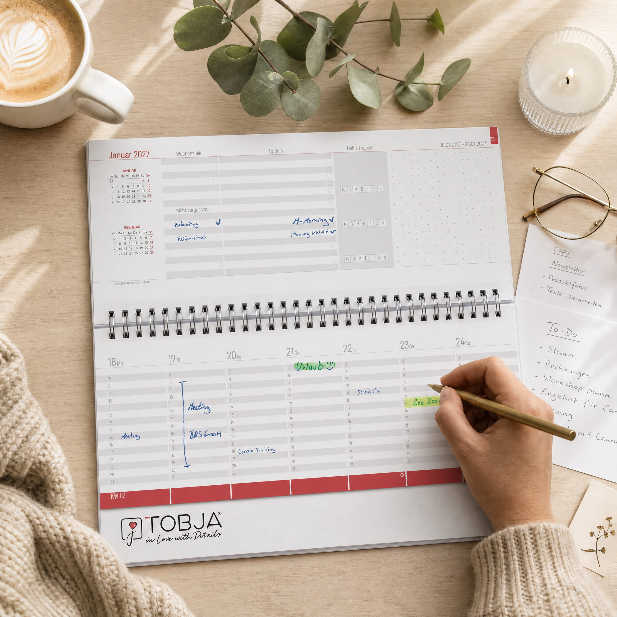Tischkalender 2027 Eukalyptus
