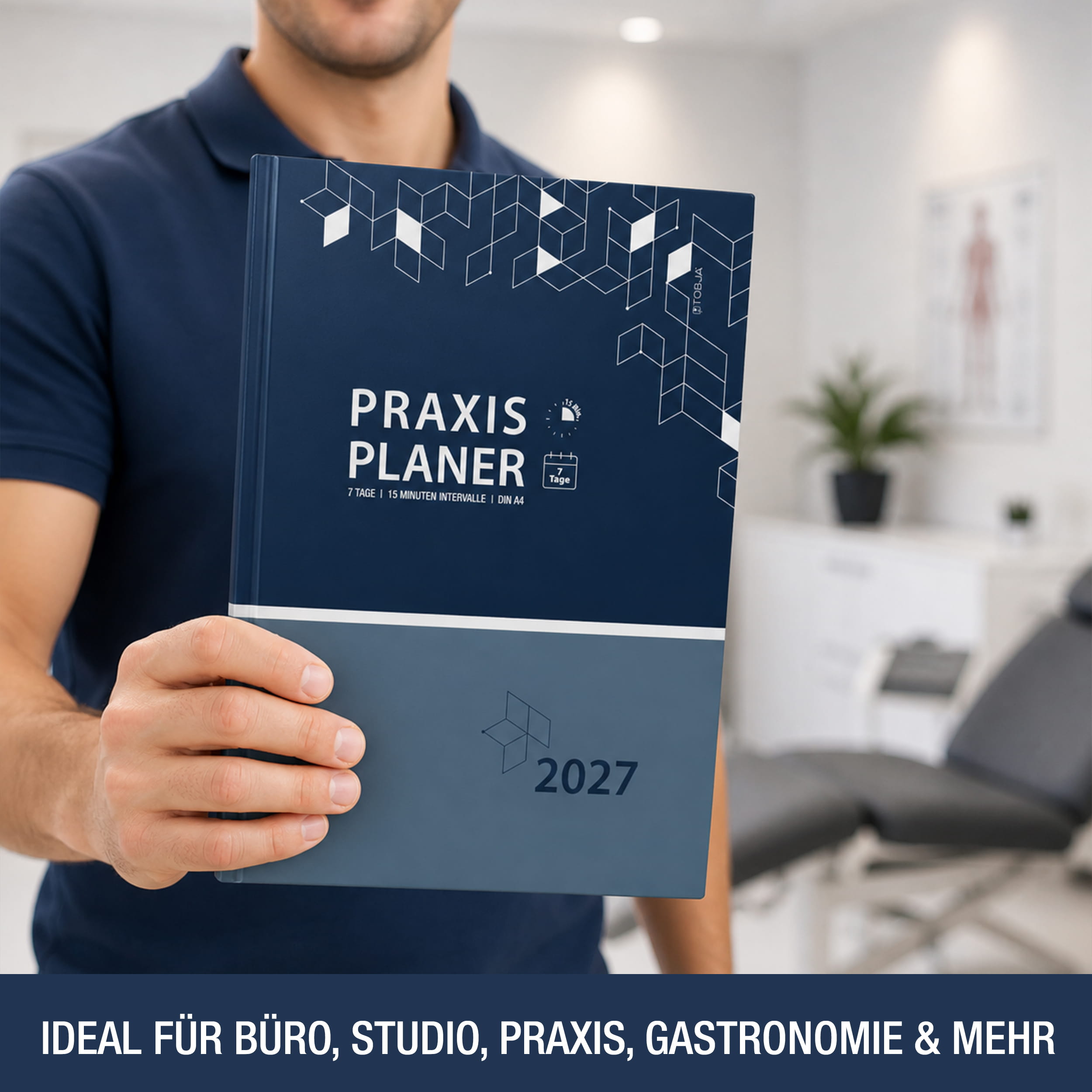 Praxisplaner 2027 A4 Navy Arztpraxis Hardcover