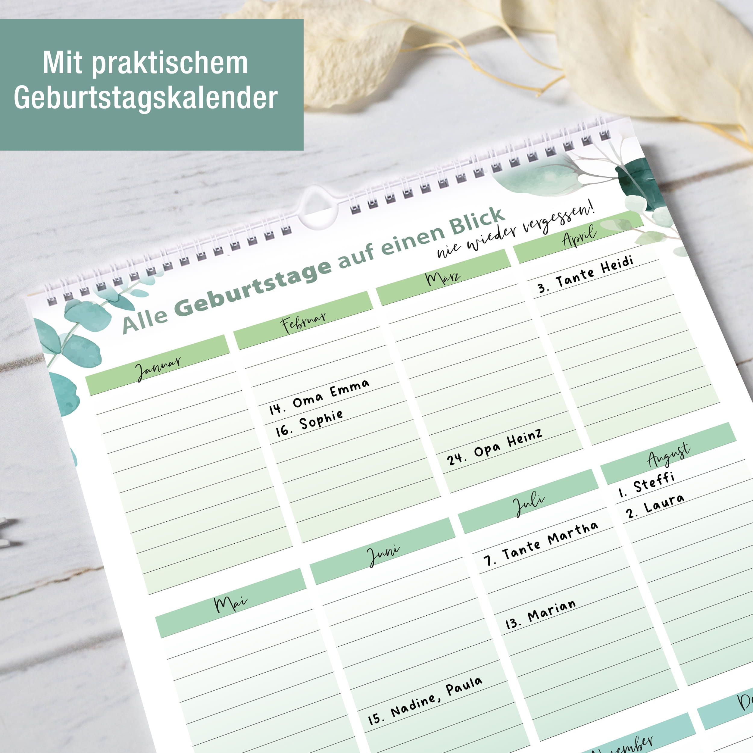 DIY Foto-Kalender 2027 Eukalyptus A4