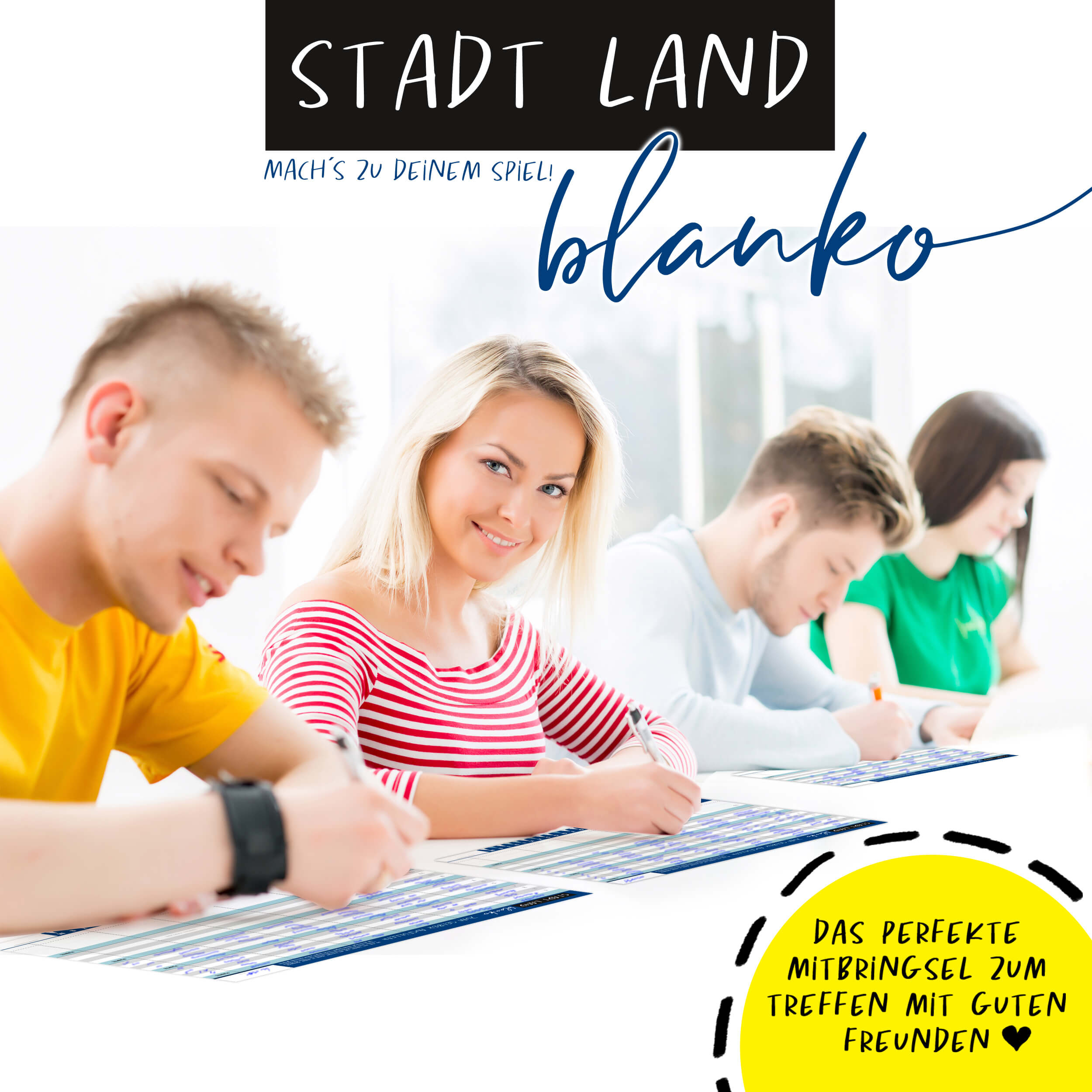Stadt Land Fluss Blanko Spielblock