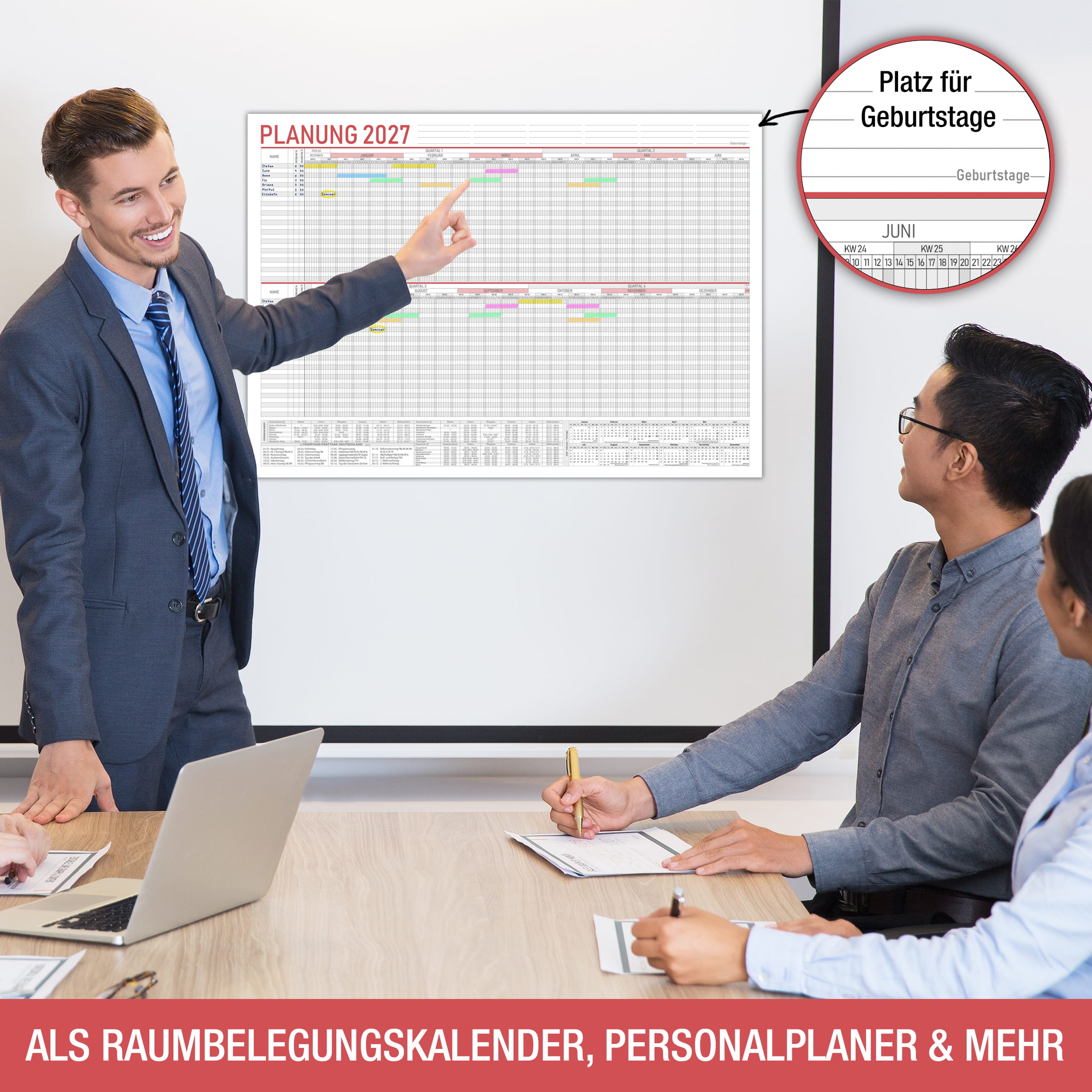 Urlaubsplaner 2027 A2 Standard – 25 Personen