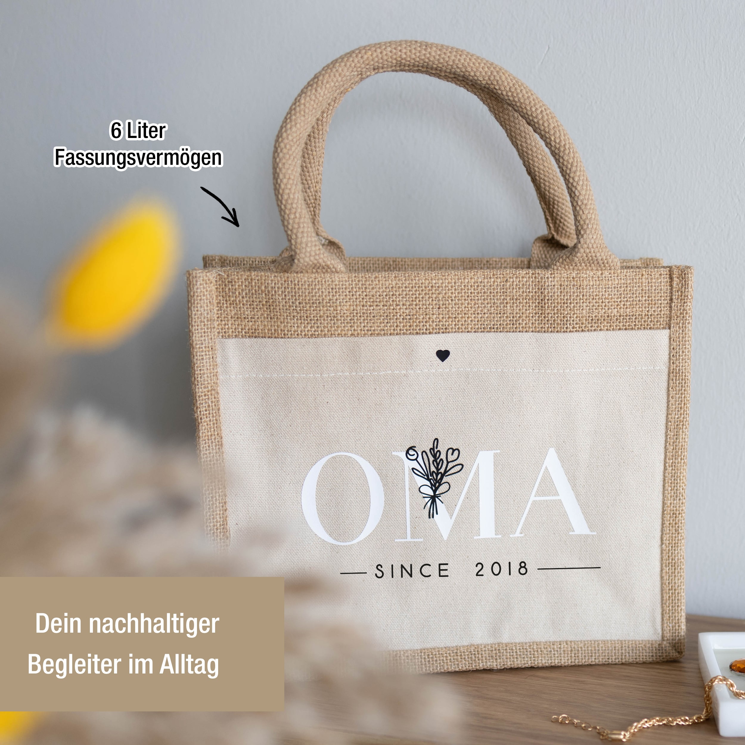Personalisierte Jutetasche "OMA"