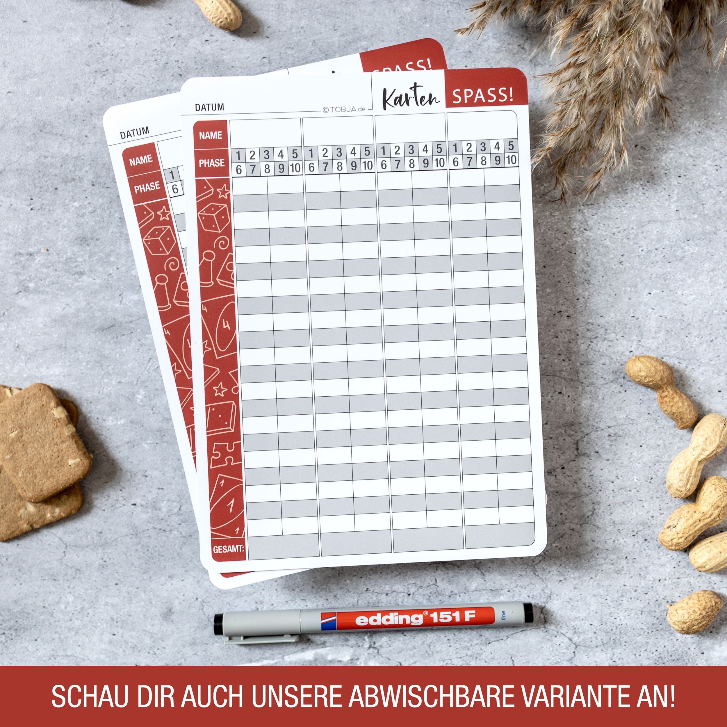 Game On: A5 Ersatzblöcke Kartenspiel