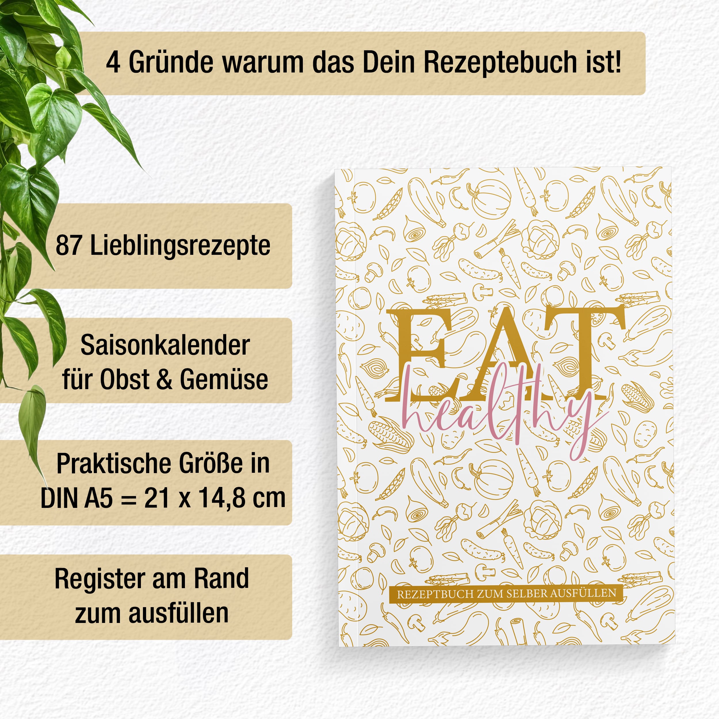 Rezeptbuch "Goldstück" A5