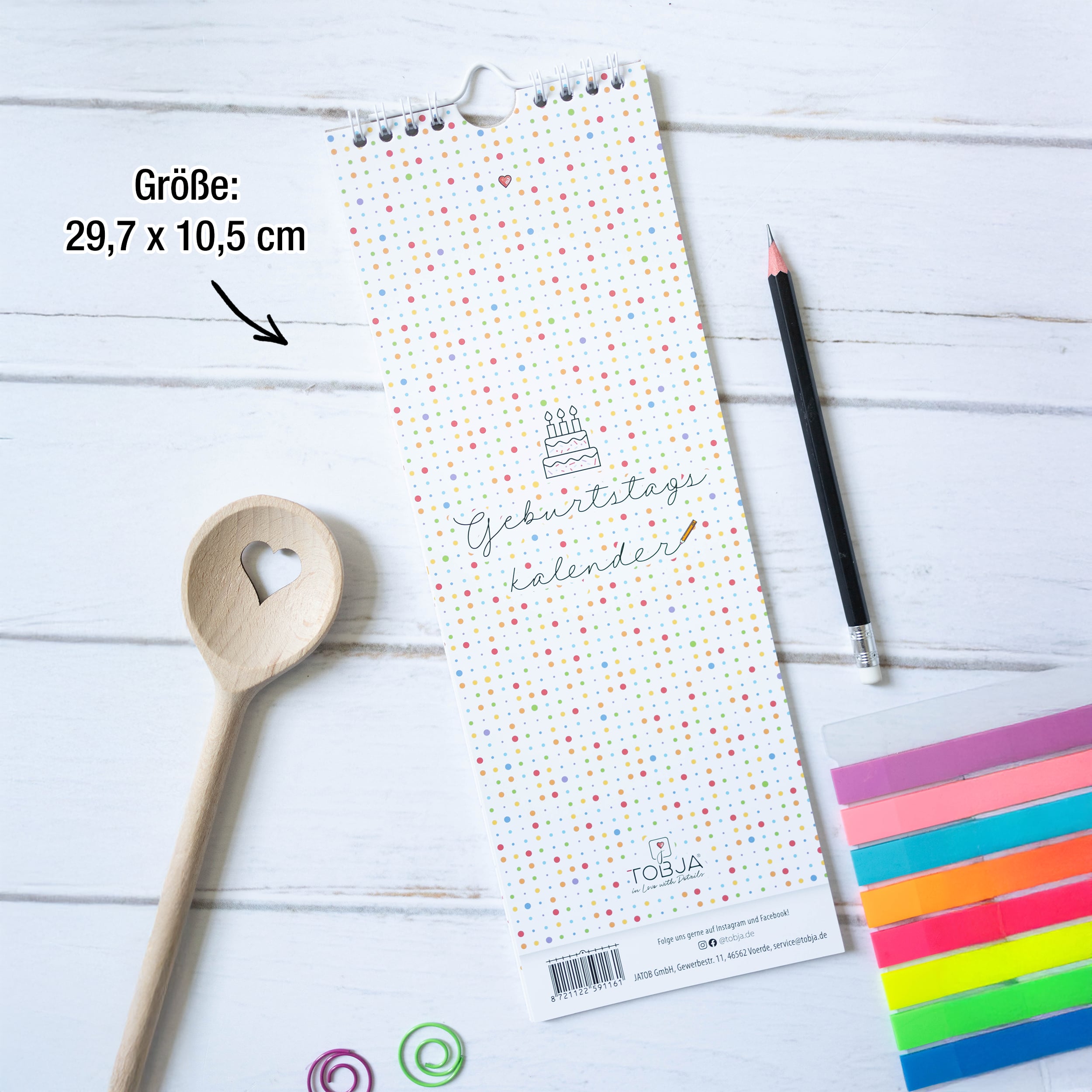 Geburtstagskalender Wire-O Bunt