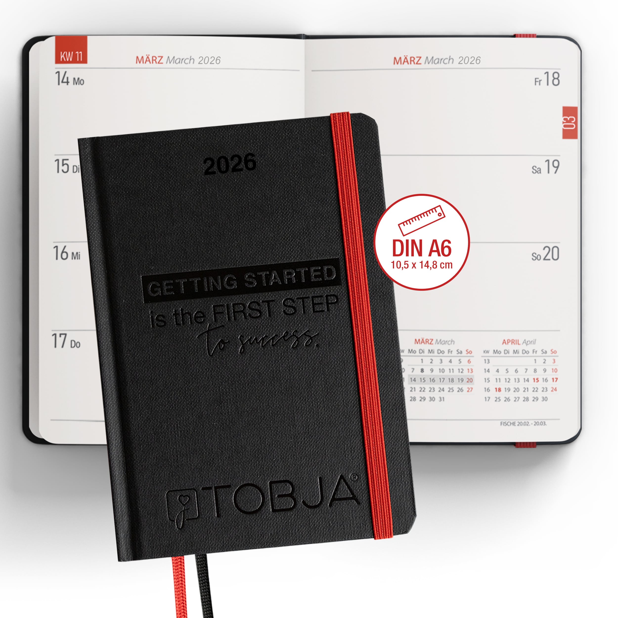 Taschenkalender 2026 A6 "Black Success"